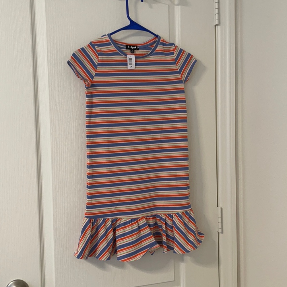 Girls multicolored ruffled dress